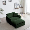 Fauteuil d'appoint avec pouf