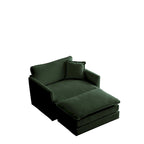 Fauteuil d'appoint avec pouf