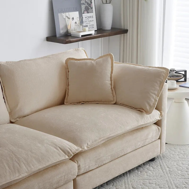 Fauteuil d'appoint avec pouf