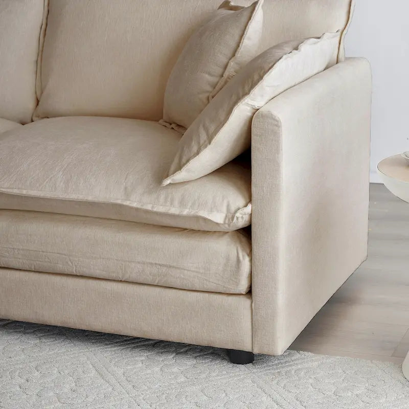 Fauteuil d'appoint avec pouf