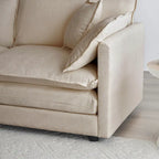 Fauteuil d'appoint avec pouf