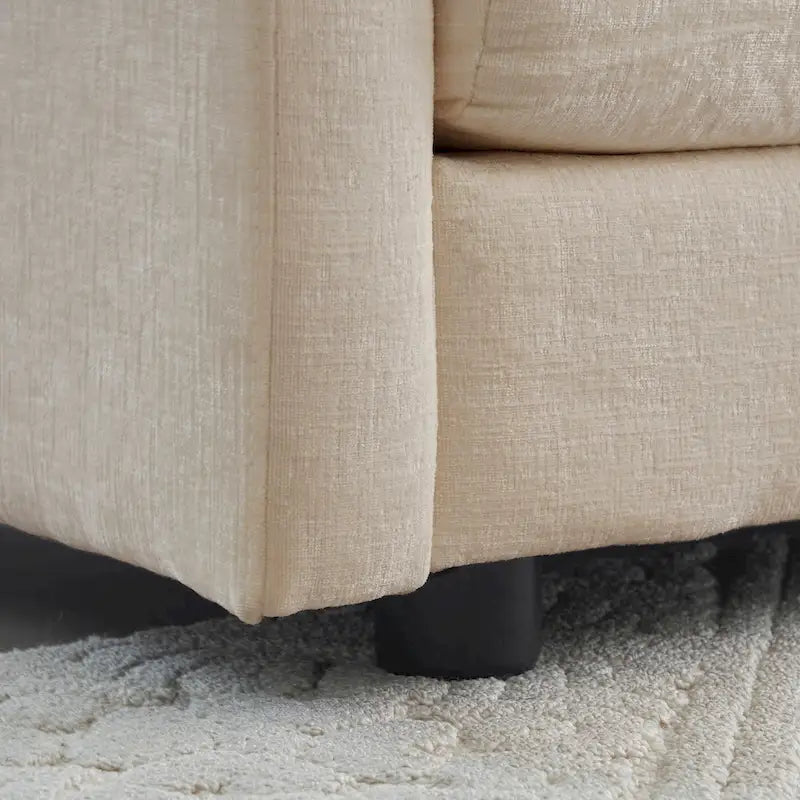 Fauteuil d'appoint avec pouf