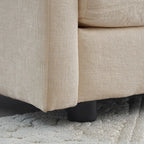 Fauteuil d'appoint avec pouf