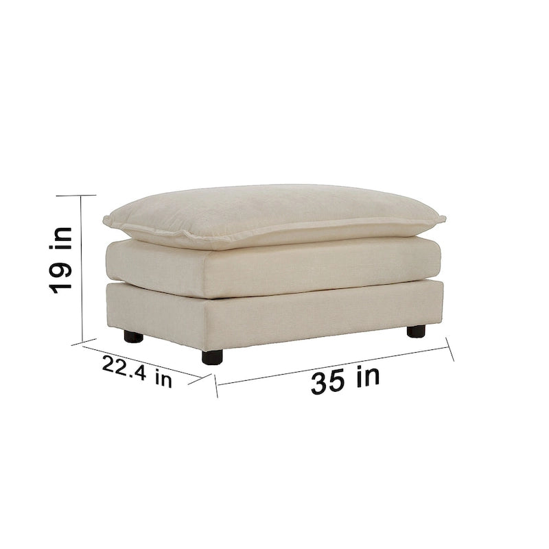 Fauteuil d'appoint avec pouf