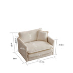 Fauteuil d'appoint avec pouf