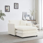 Fauteuil d'appoint avec pouf