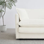 Fauteuil d'appoint avec pouf