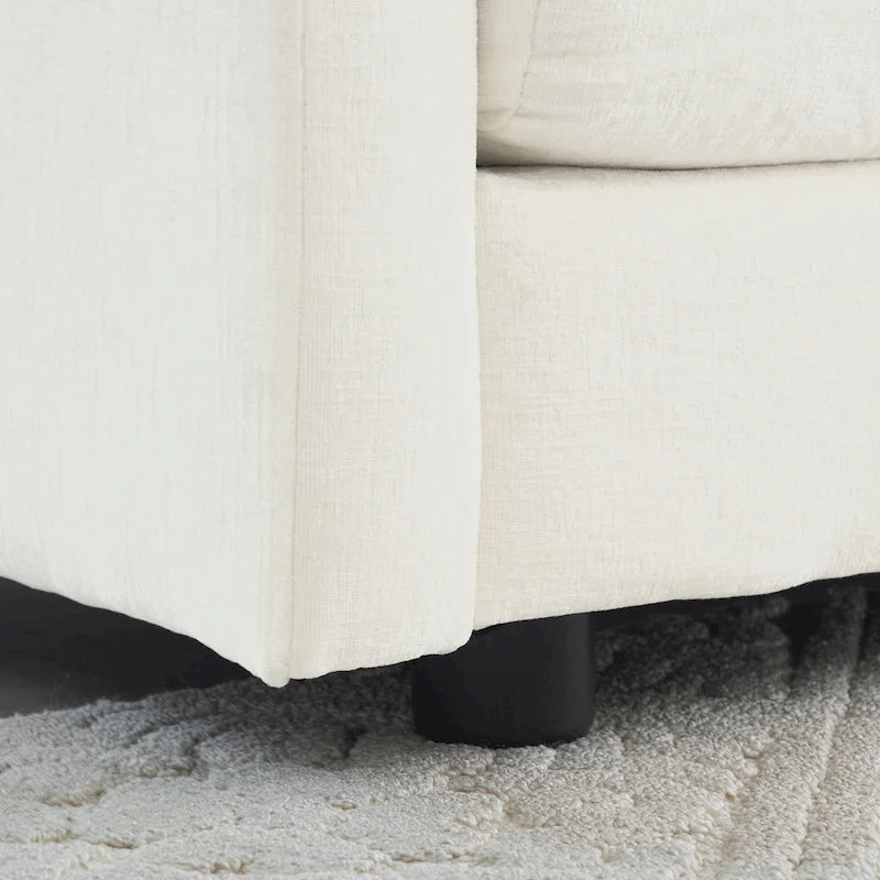 Fauteuil d'appoint avec pouf