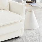 Fauteuil d'appoint avec pouf