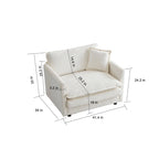 Fauteuil d'appoint avec pouf