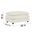 Fauteuil d'appoint avec pouf