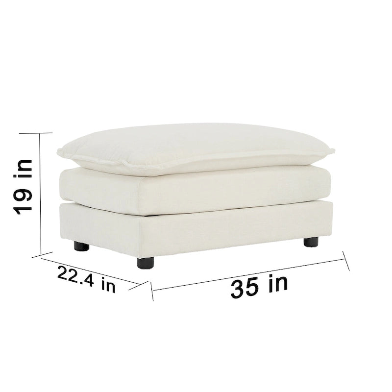 Fauteuil d'appoint avec pouf