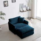 Fauteuil d'appoint avec pouf