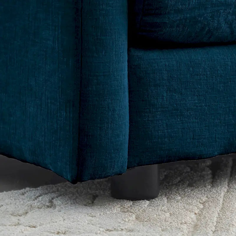 Fauteuil d'appoint avec pouf