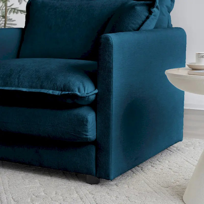 Fauteuil d'appoint avec pouf