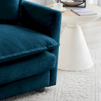 Fauteuil d'appoint avec pouf