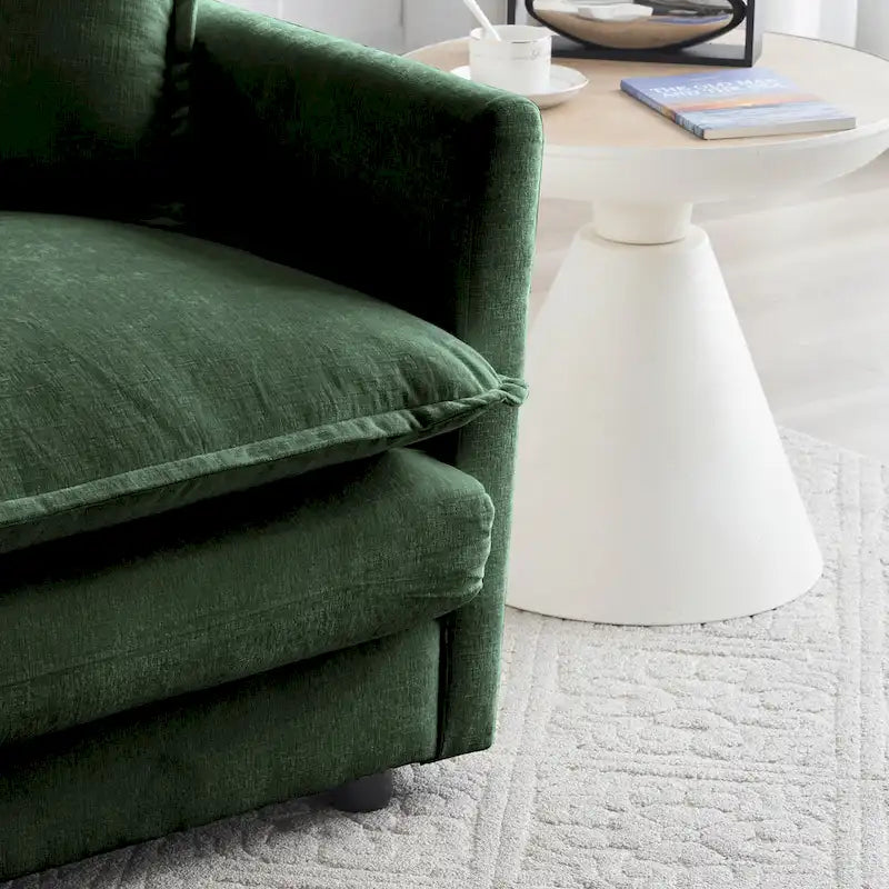Fauteuil d'appoint avec pouf