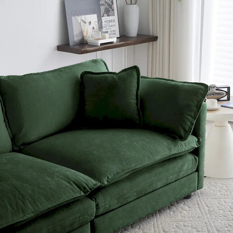 Fauteuil d'appoint avec pouf