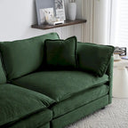 Fauteuil d'appoint avec pouf