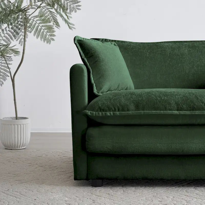 Fauteuil d'appoint avec pouf