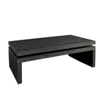Table basse rectangulaire avec plateau à 2 niveaux en grain de bois, 120,9 cm (L) x 59,9 cm (l) x 41,4 cm (H)