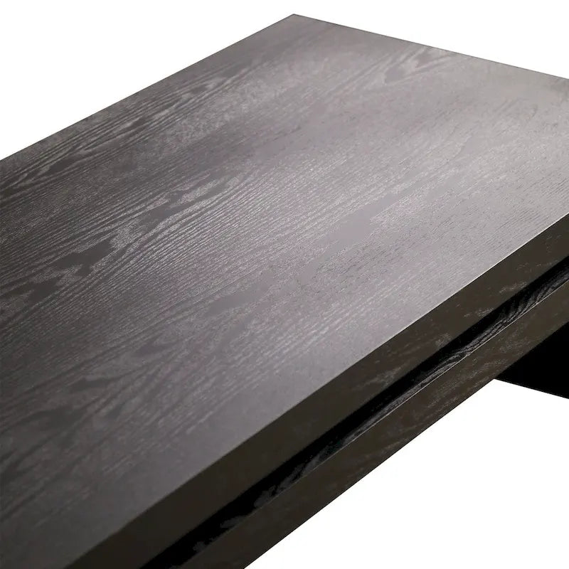 Table basse rectangulaire avec plateau à 2 niveaux en grain de bois, 120,9 cm (L) x 59,9 cm (l) x 41,4 cm (H)