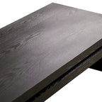 Table basse rectangulaire avec plateau à 2 niveaux en grain de bois, 120,9 cm (L) x 59,9 cm (l) x 41,4 cm (H)