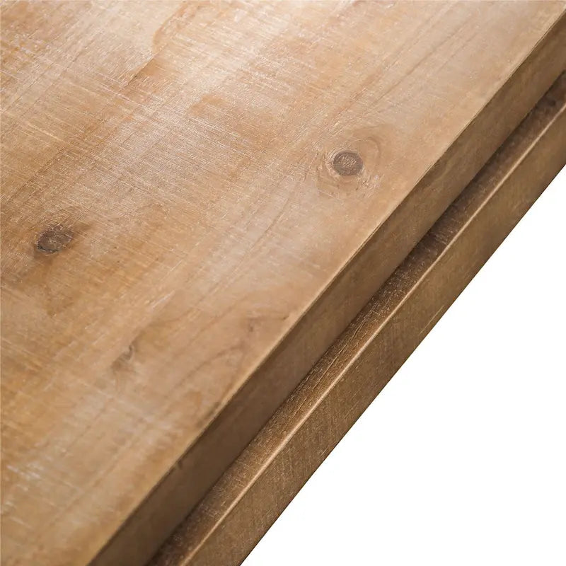 Table basse rectangulaire avec plateau à 2 niveaux en grain de bois, 120,9 cm (L) x 59,9 cm (l) x 41,4 cm (H)