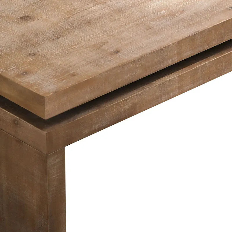 Table basse rectangulaire avec plateau à 2 niveaux en grain de bois, 120,9 cm (L) x 59,9 cm (l) x 41,4 cm (H)