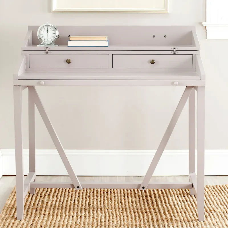 Bureau avec plateau rabattable et tiroirs cachés