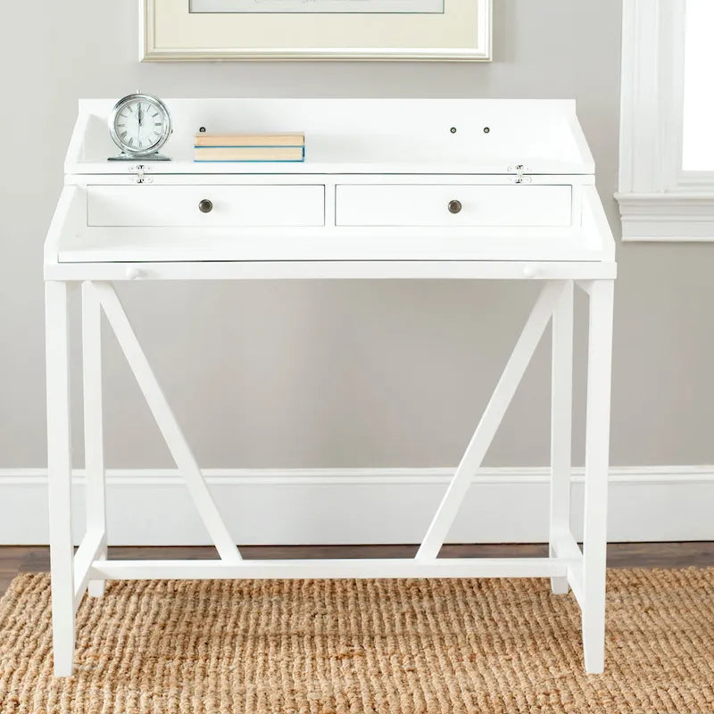 Bureau avec plateau rabattable et tiroirs cachés