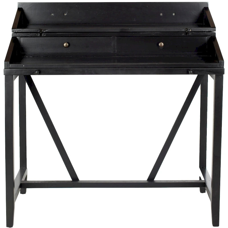 Bureau avec plateau rabattable et tiroirs cachés