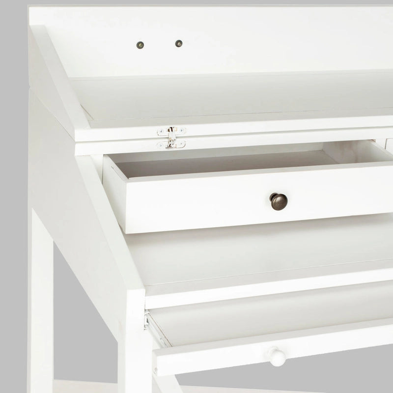 Bureau avec plateau rabattable et tiroirs cachés