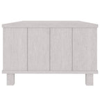 Table basse rectangulaire avec tiroir de rangement et étagère ouverte, blanche