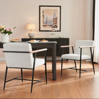 Lot de 2 chaises de salle à manger en tissu