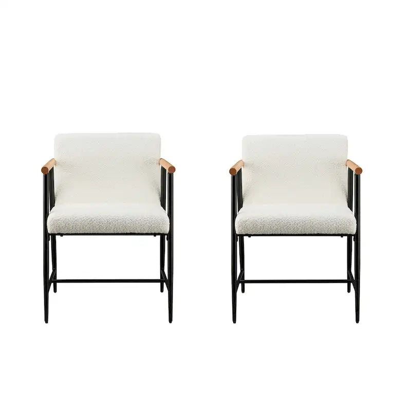 Lot de 2 chaises de salle à manger en tissu