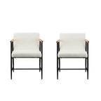 Lot de 2 chaises de salle à manger en tissu