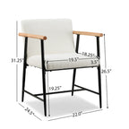 Lot de 2 chaises de salle à manger en tissu