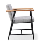 Lot de 2 chaises de salle à manger en tissu