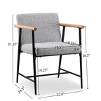 Lot de 2 chaises de salle à manger en tissu