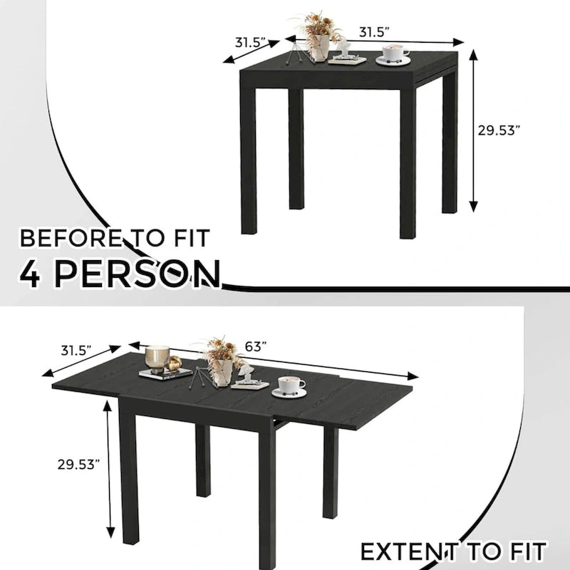 Table à manger de terrasse extensible