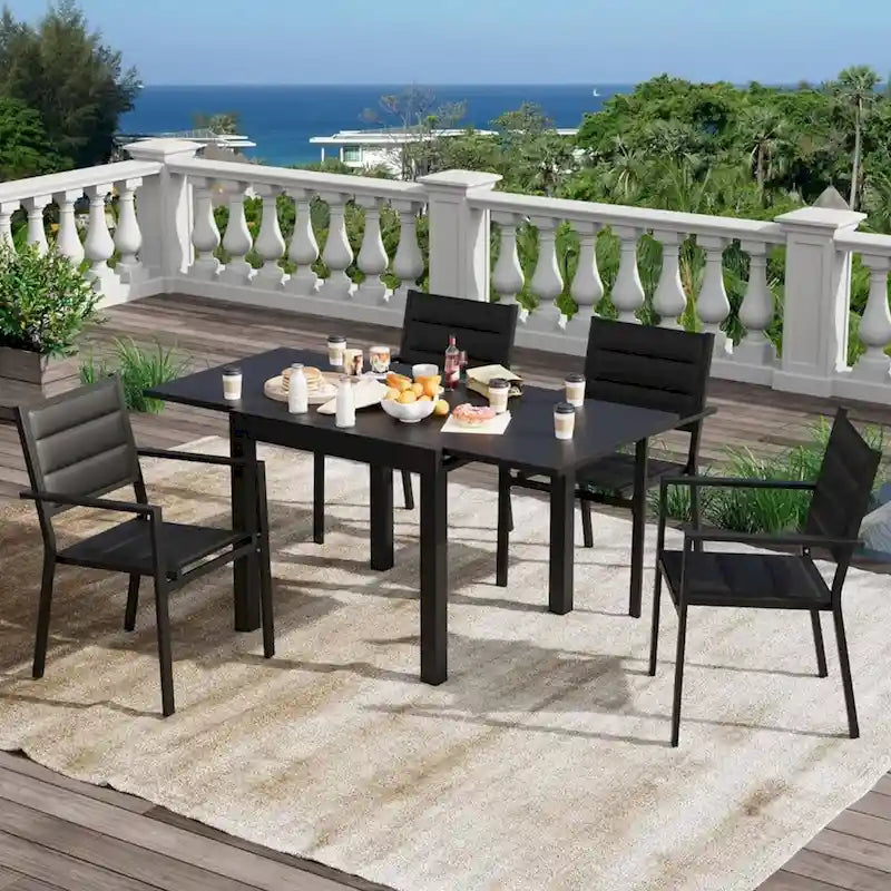 Table à manger de terrasse extensible