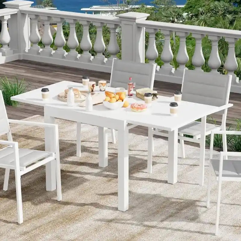 Table à manger de terrasse extensible