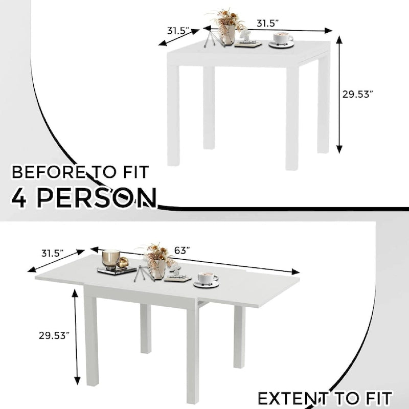 Table à manger de terrasse extensible