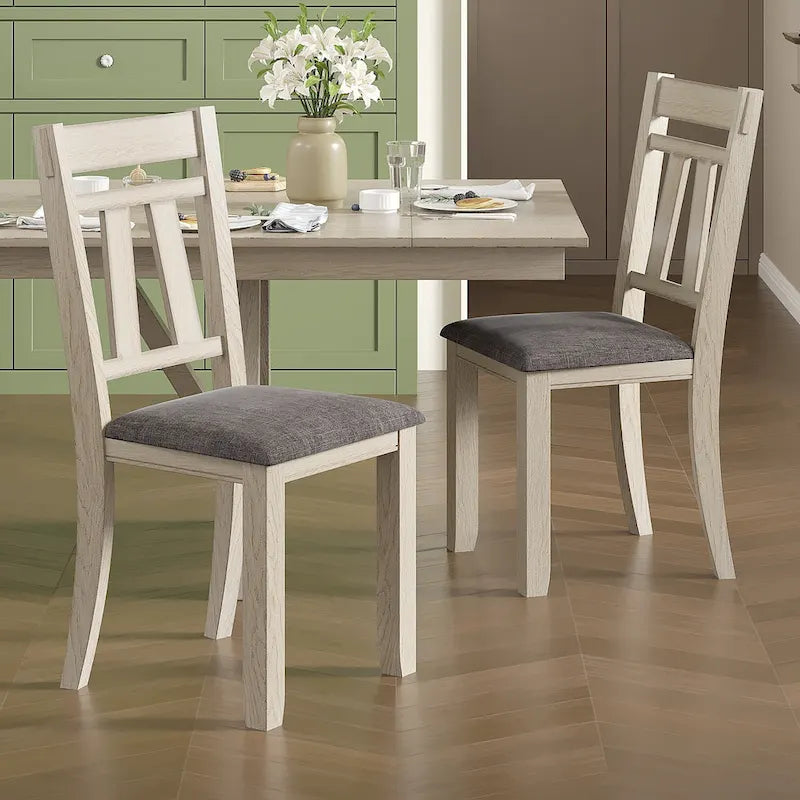 Ensemble table de salle à manger extensible avec banc et chaises, en bois massif