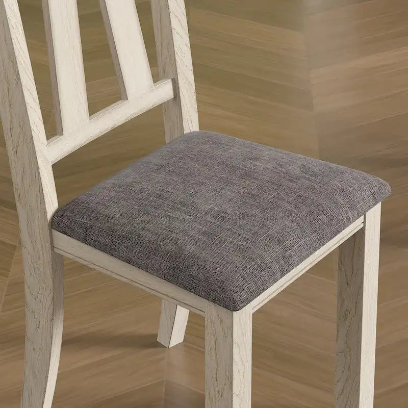 Ensemble table de salle à manger extensible avec banc et chaises, en bois massif