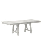 Ensemble table de salle à manger extensible avec banc et chaises, en bois massif