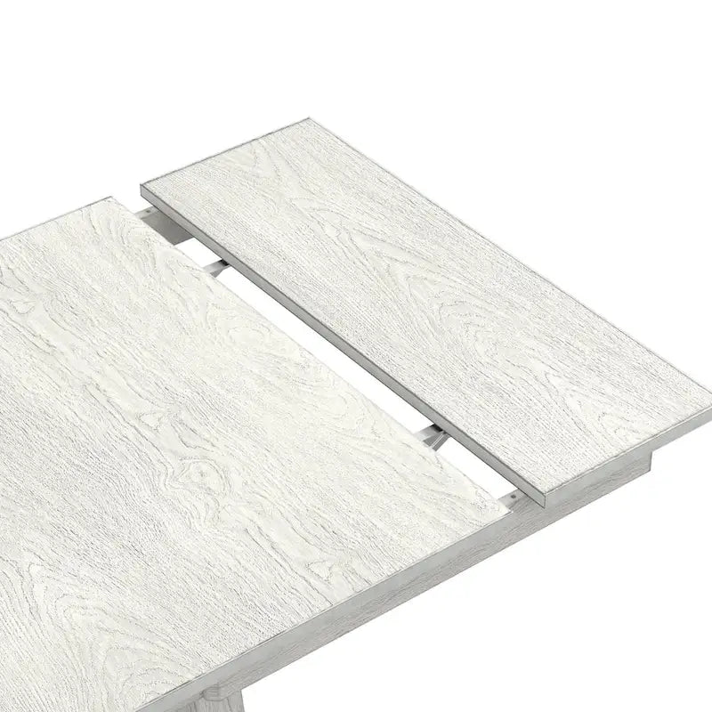 Ensemble table de salle à manger extensible avec banc et chaises, en bois massif