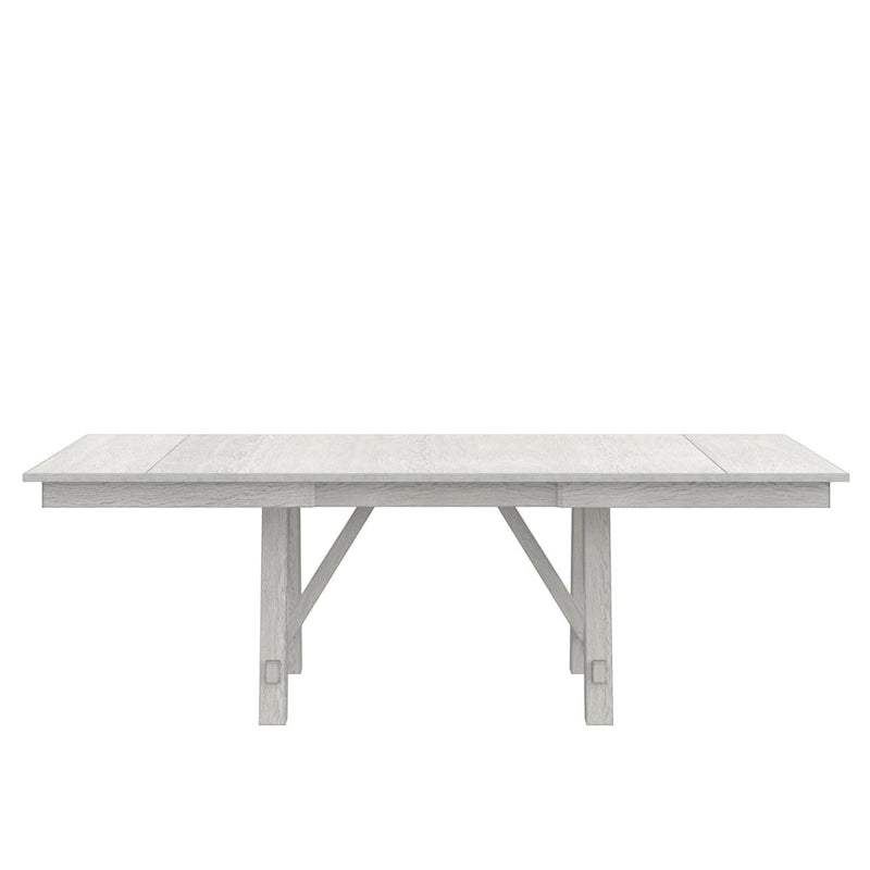 Ensemble table de salle à manger extensible avec banc et chaises, en bois massif