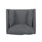 Fauteuil club capitonné avec coussins décoratifs